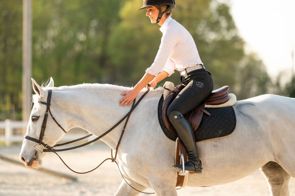 New Women’s Large White Free Ride Equestrian top Full Seat Horseback Riding Breeches