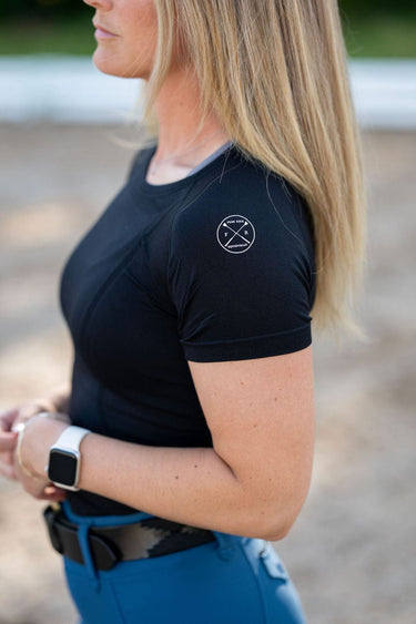 Seamless Short Sleeve Top | Black