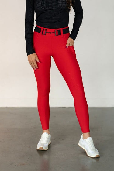 *PREORDER* Celestial Lux Hybrid Breeches | Full Seat | Red