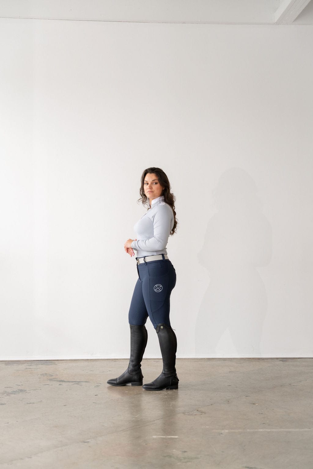 Navy Lux | Full Seat or Knee Patch Breech (zip-up)