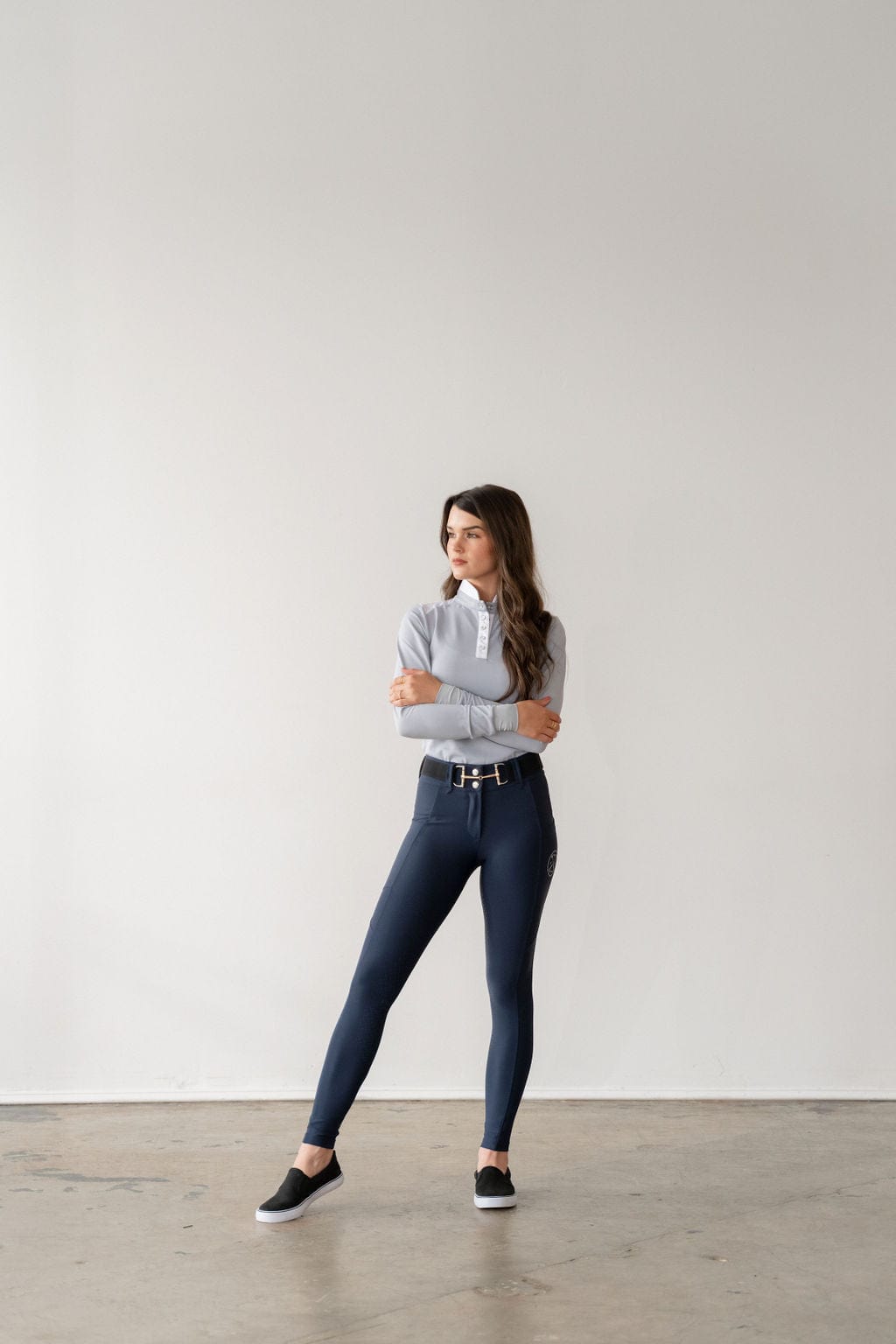 Navy Lux | Full Seat or Knee Patch Breech (zip-up)