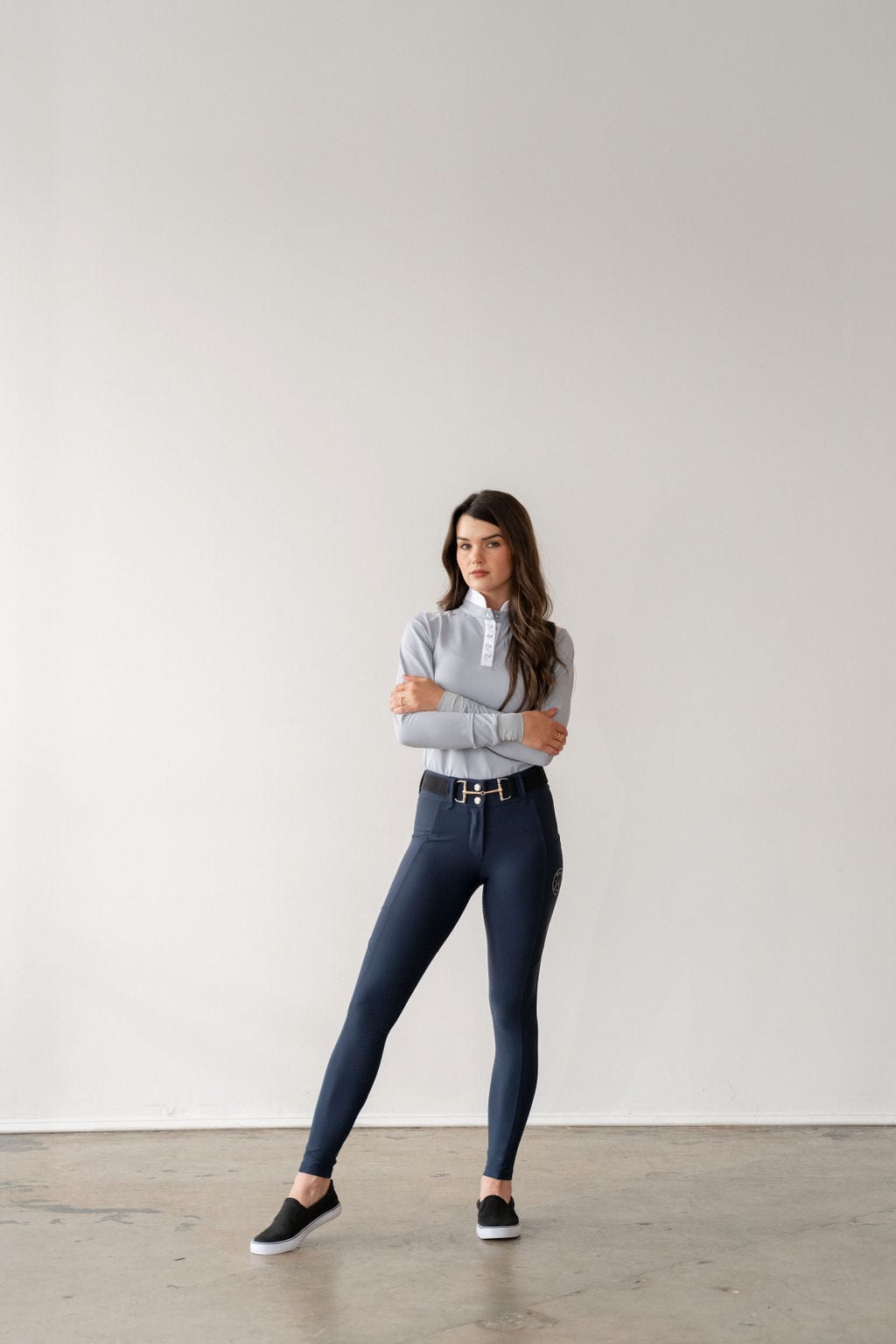 Navy Lux | Full Seat or Knee Patch Breech (zip-up)