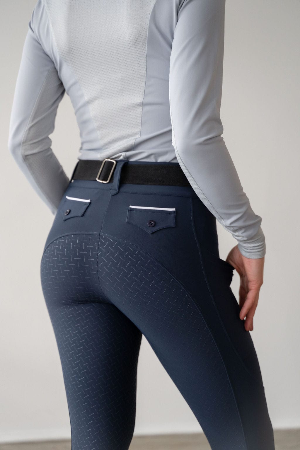 Navy Lux | Full Seat or Knee Patch Breech (zip-up)