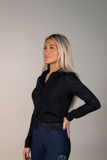 Long Sleeve Polo | Black