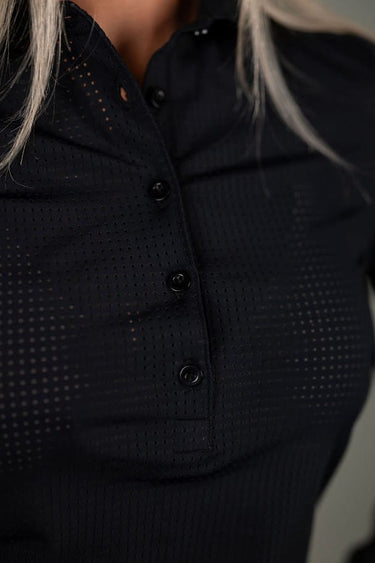 Long Sleeve Polo | Black