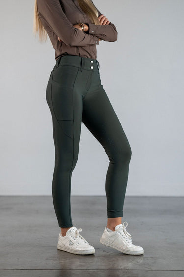 Celestial Lux Breeches | Hunter Green