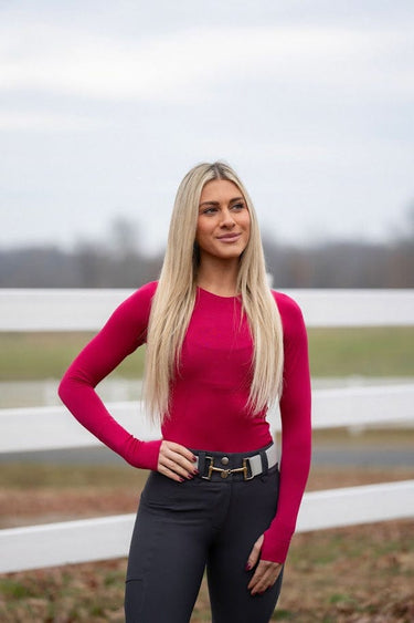 Seamless Long Sleeve Top | Raspberry