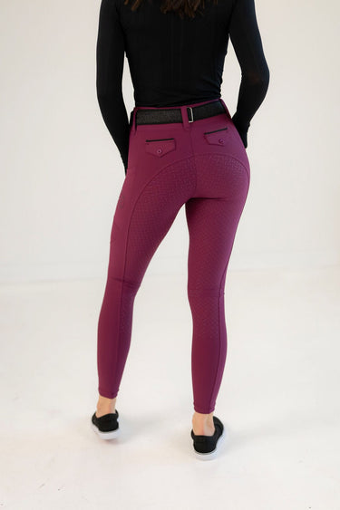 Lux Hybrid Breeches (Pull-On) | Full Seat | Raspberry