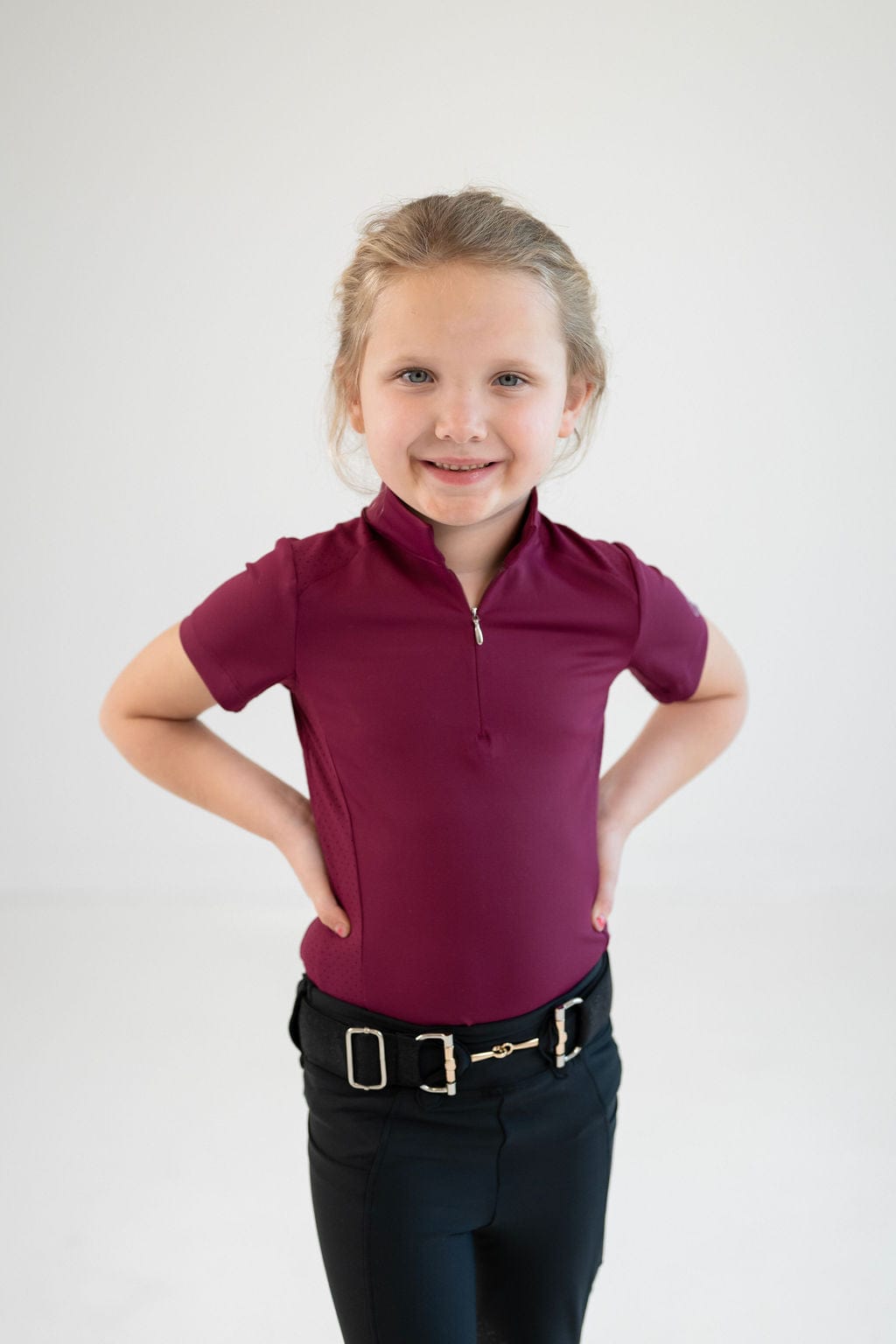 Childrens Sara Sun Shirt in Raspberry