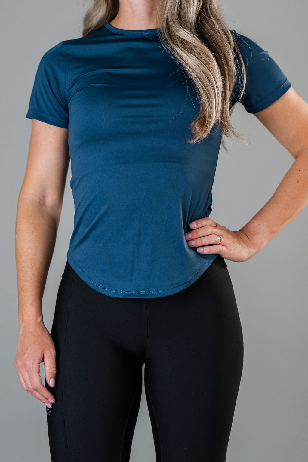 Emerald Blue Relaxed Athletic Top Short sleeve