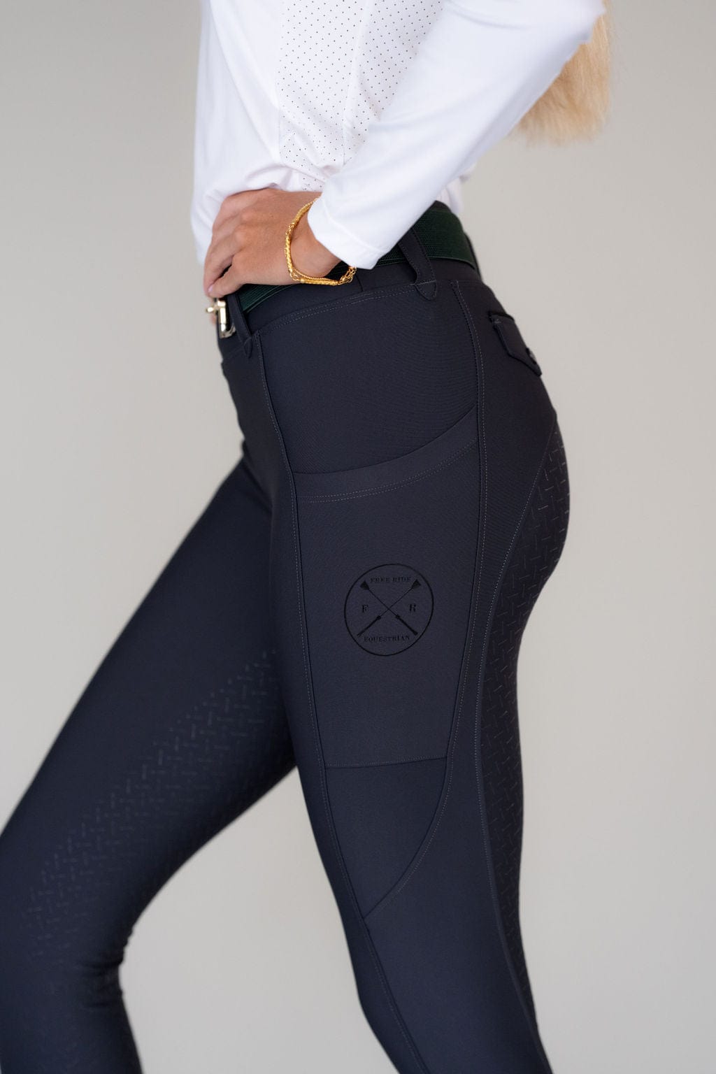 Charcoal Lux Full Seat Hybrid Breech (pull-on)