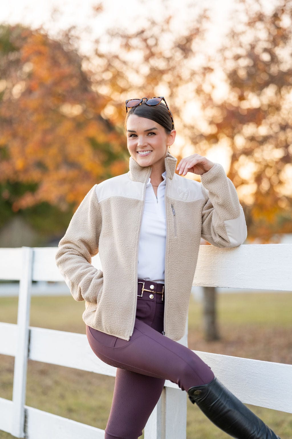 Beige Teddy Zip-Up