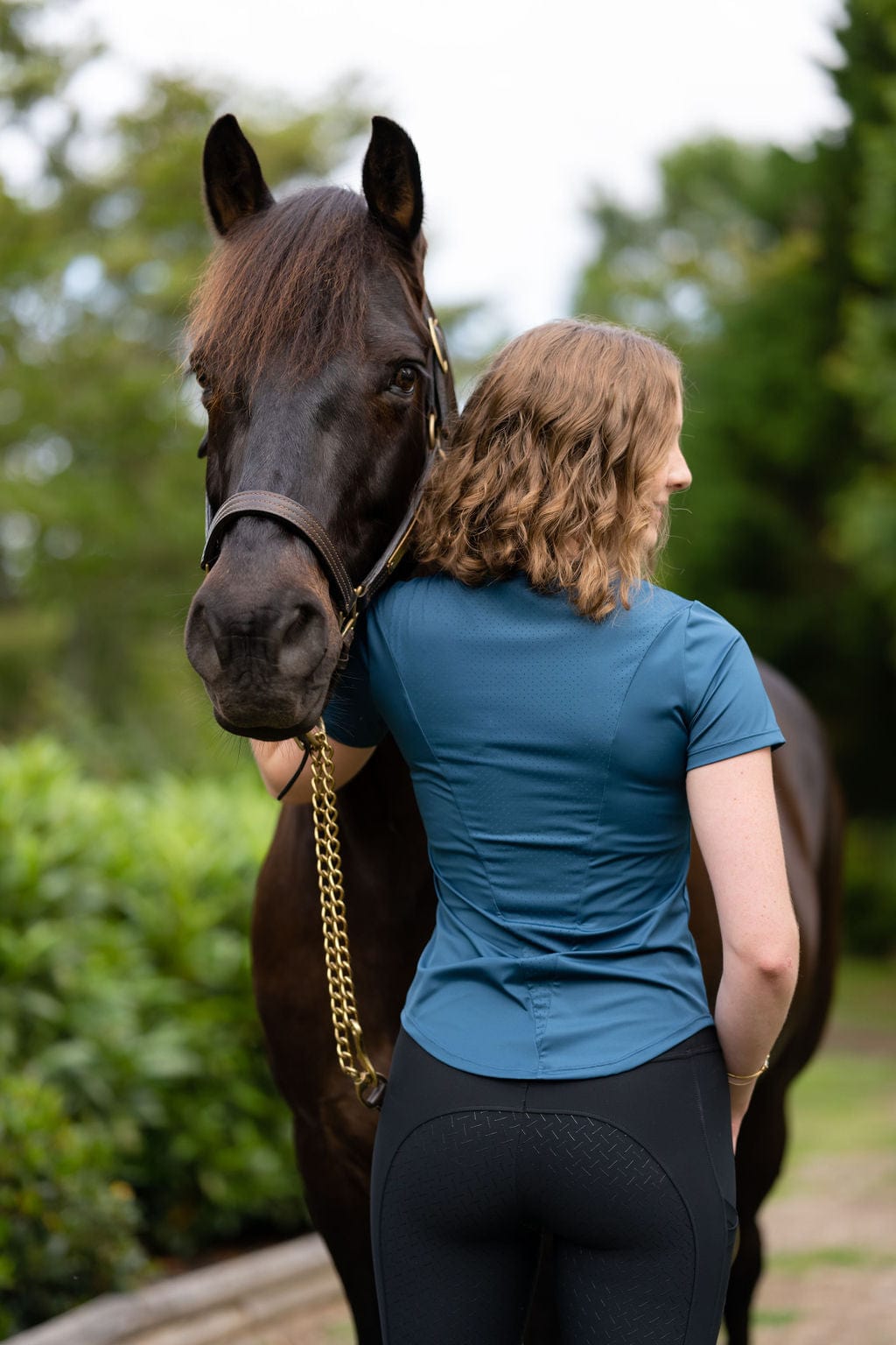 Emerald Blue Relaxed Athletic Top Short sleeve