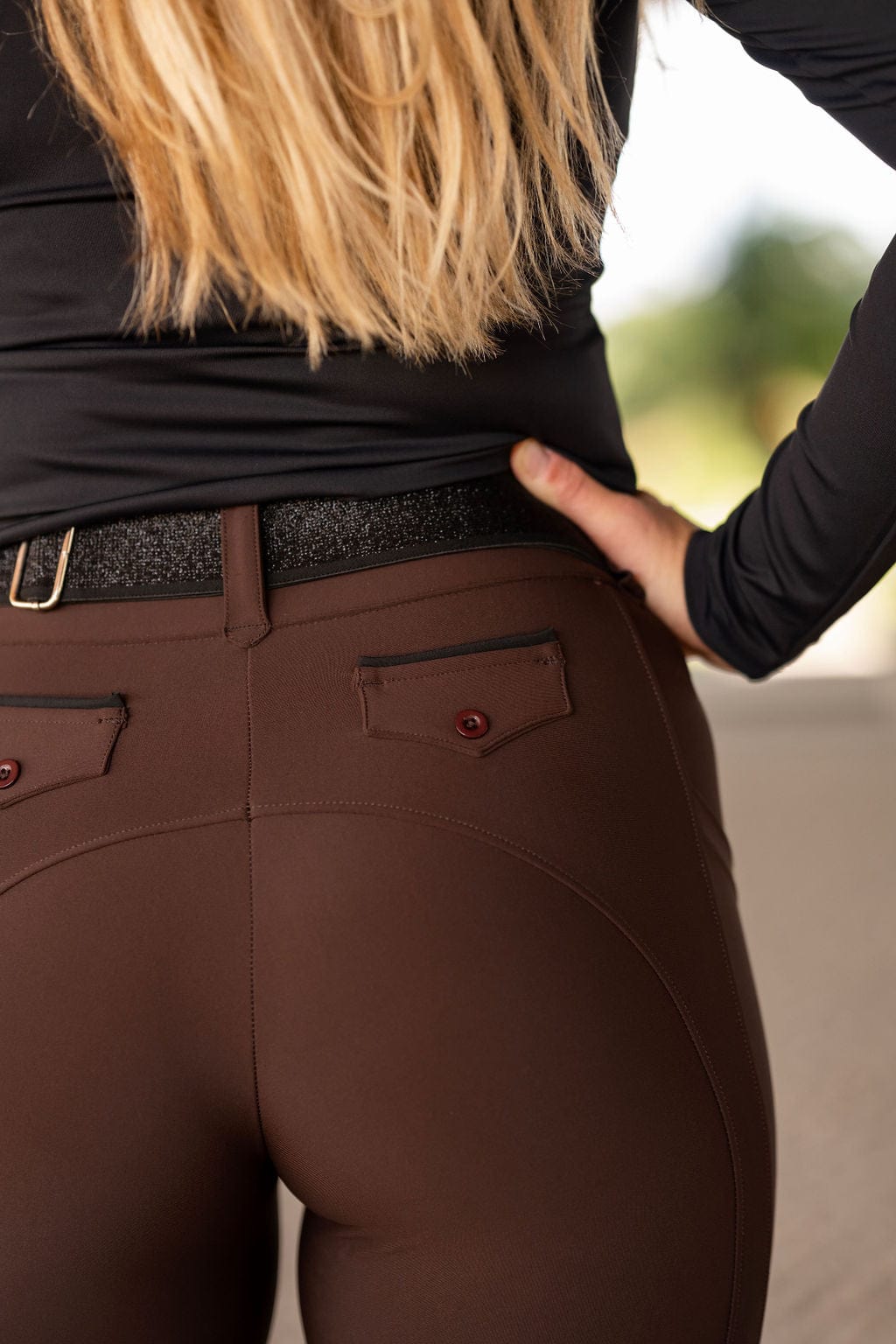 Mocha Lux Breeches | Full Seat or Knee Patch (zip-up)