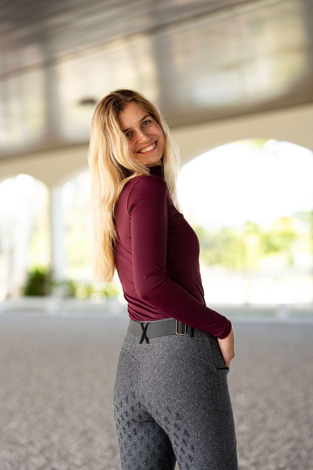 Eliza Base Layer in Merlot