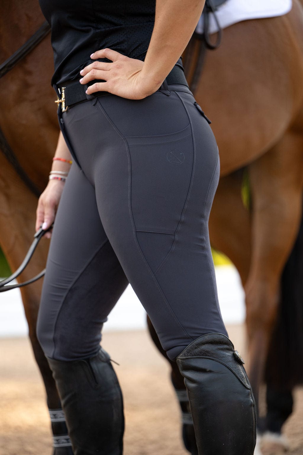 Charcoal Lux Breech SUEDE Full Seat (xxs, m &xl only)