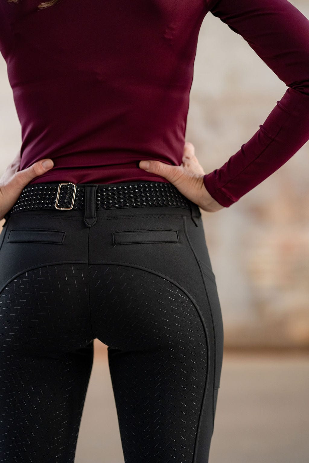 Winter Breech in Black | Full Seat and Knee Patch