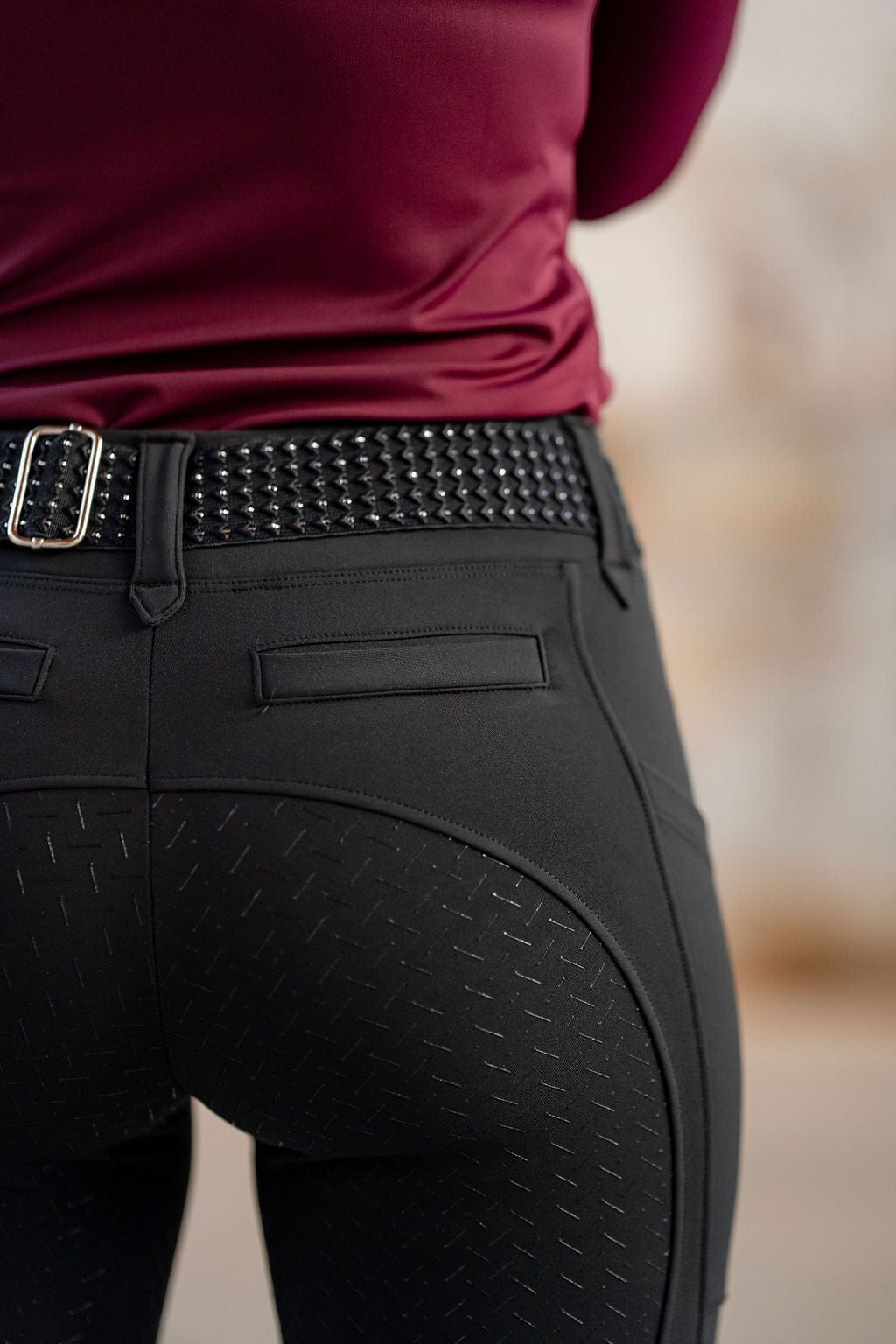 Winter Breech in Black | Full Seat and Knee Patch