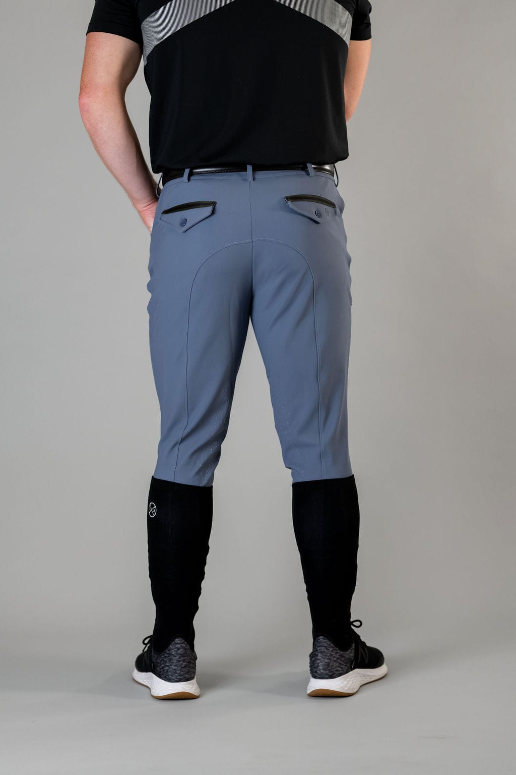 Men's Knee Patch Pro Breech in Steel Blue
