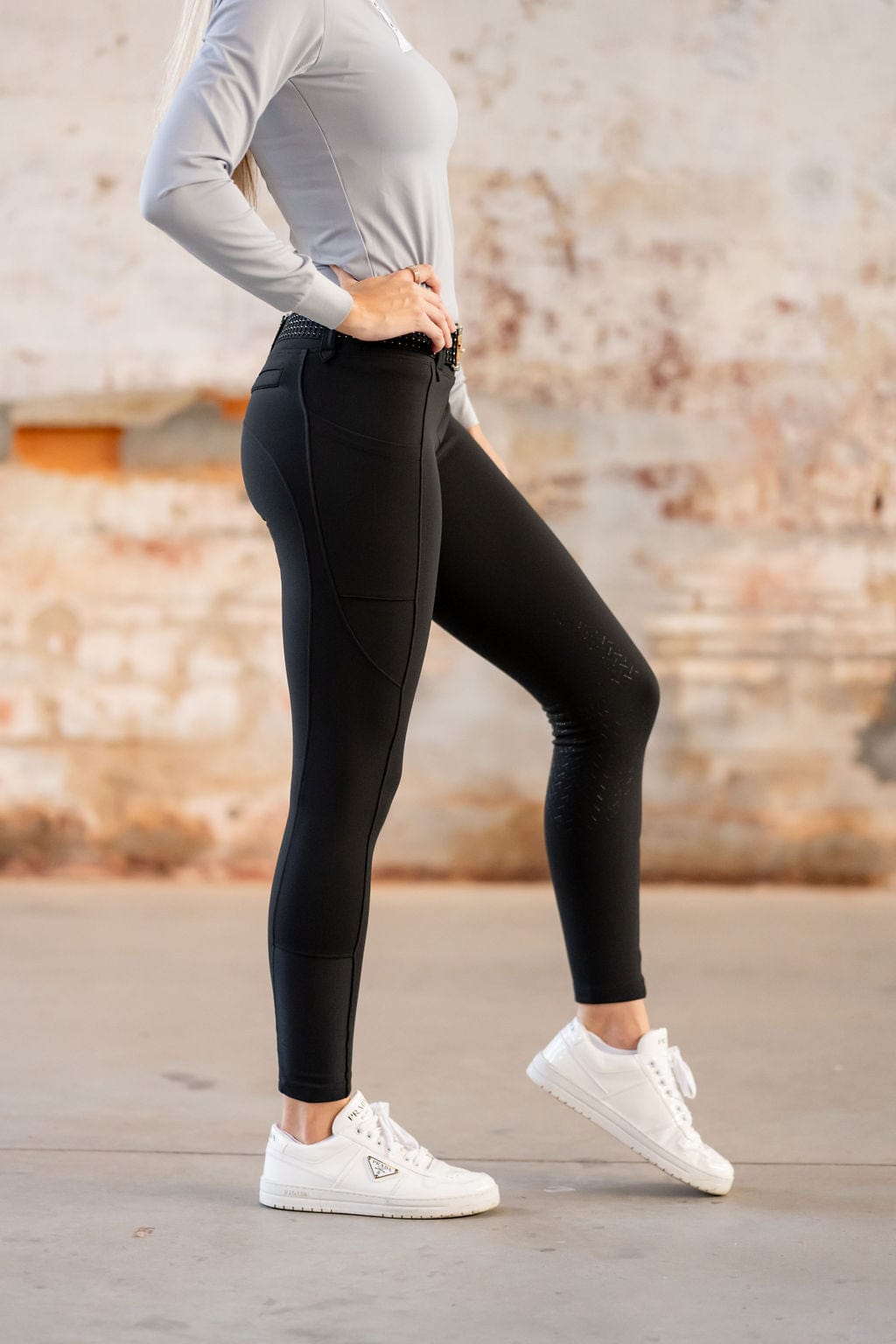 Winter Breech in Black | Full Seat and Knee Patch