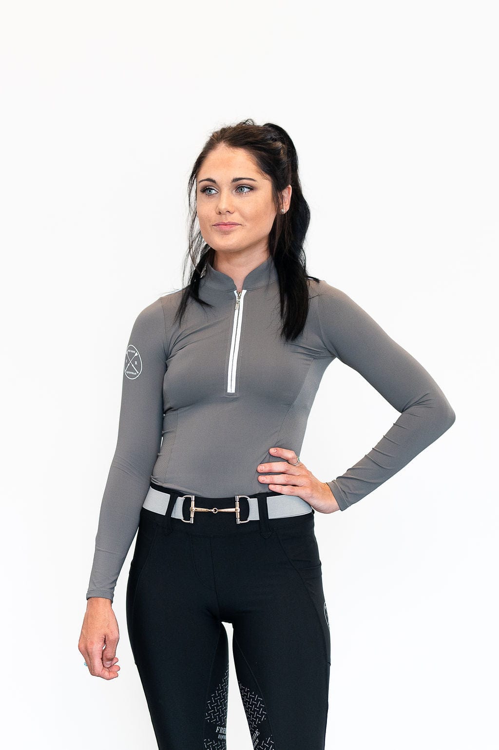 Bit Belt in Light Grey | Top Leather Belt For Women's