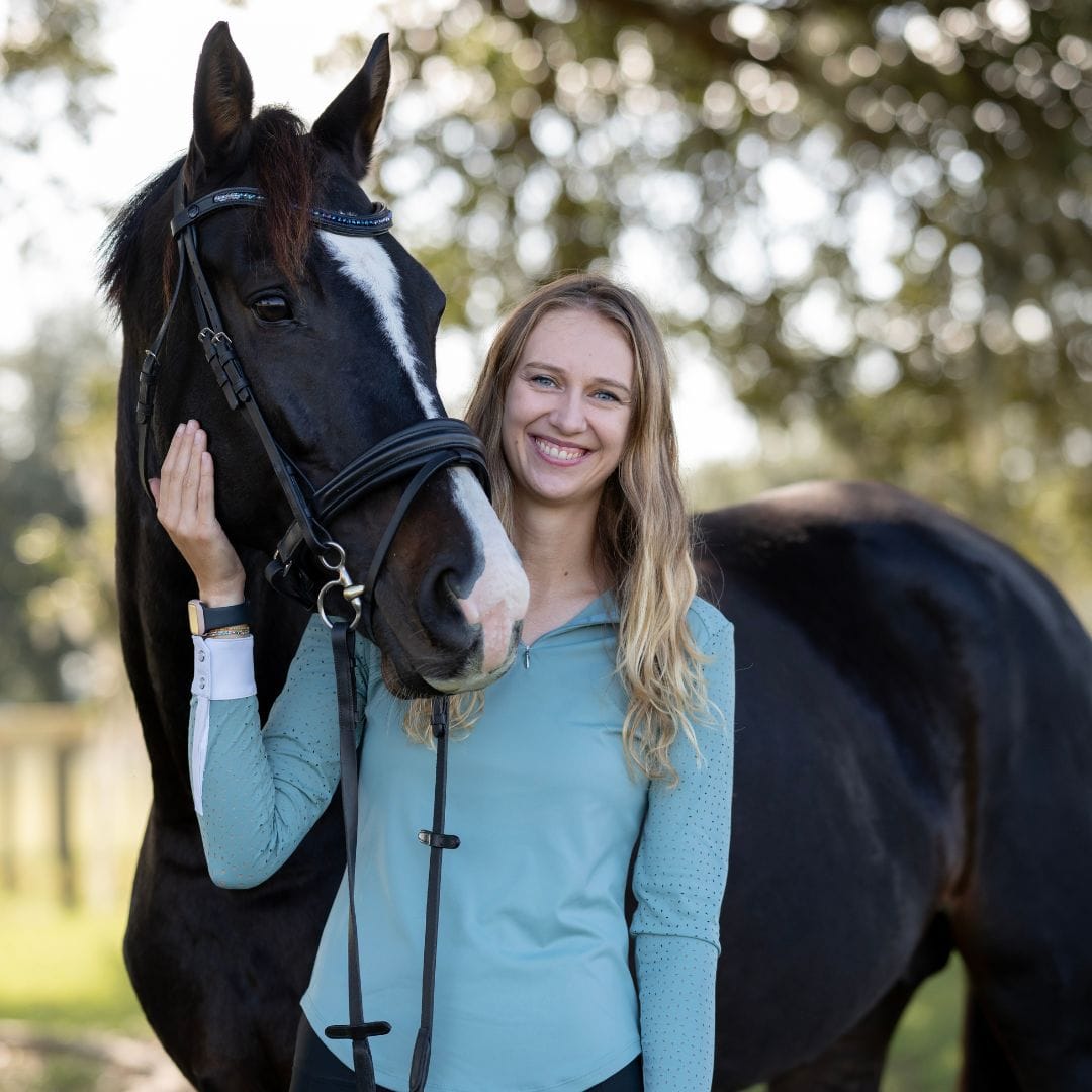 Melanie and her mare Olympia