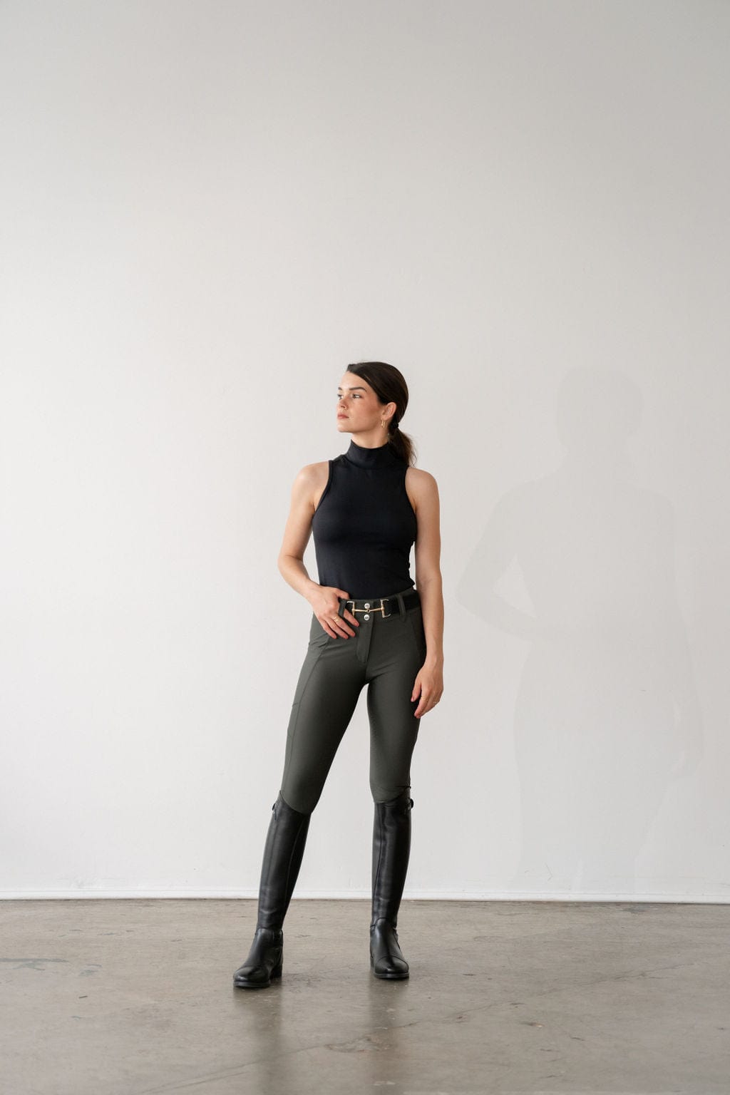 Olive Lux | Full Seat or Knee Patch Breech (Zip-Up)