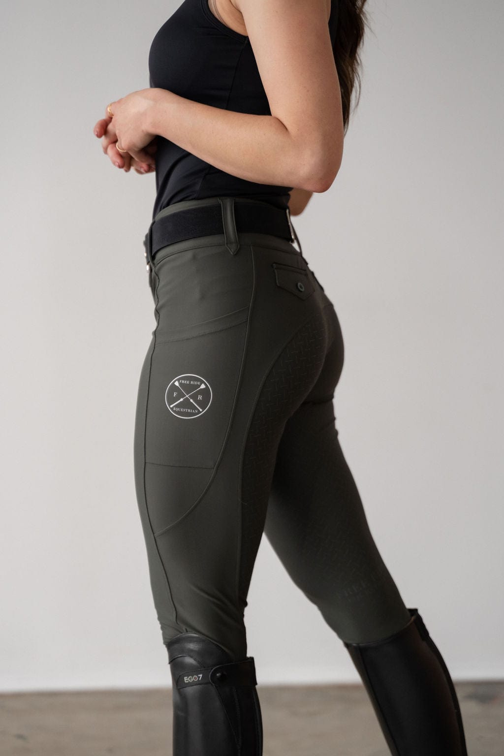 Olive Lux | Full Seat or Knee Patch Breech (Zip-Up)