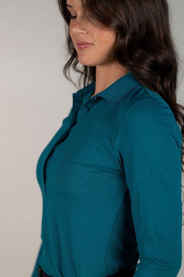 Long Sleeve Polo | Ocean