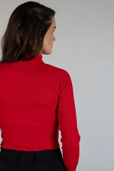 Athletic Rib Quarter Zip | Red