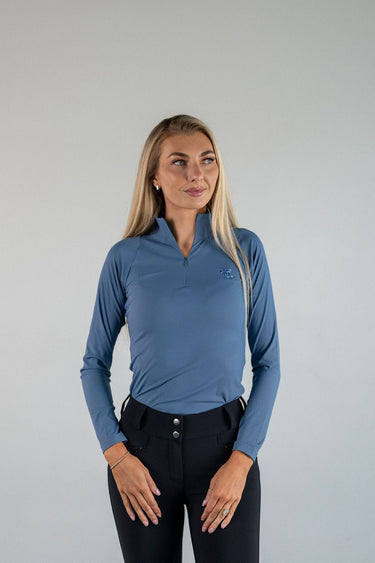 Athletic Rib Quarter Zip | Denim