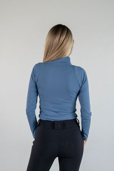 Athletic Rib Quarter Zip | Denim