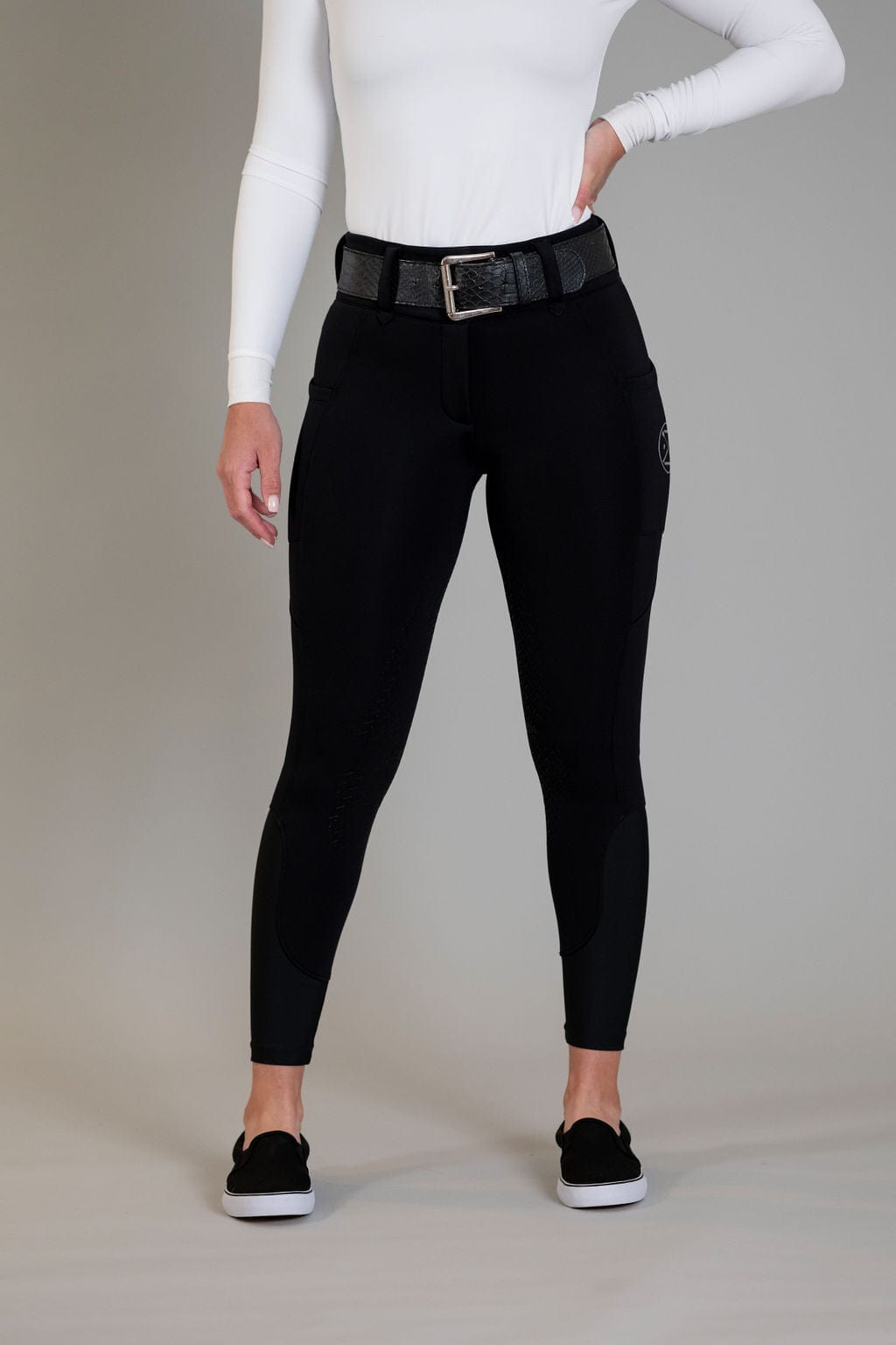 Black Heavyweight Winter Breeches | Full Seat or Knee Patch (Zip-Up)