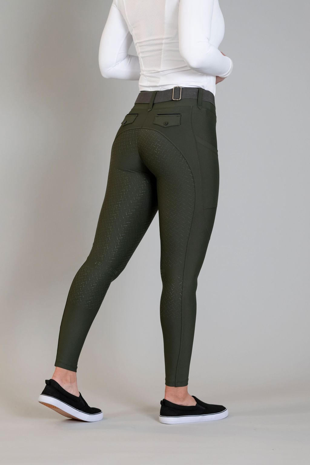 Olive Lux | Hybrid Full Seat Breech (Pull-On)