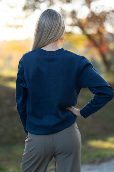 Crew Neck Sweatshirt | Navy