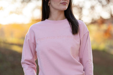 Plush Crew Neck Sweatshirt | Blush