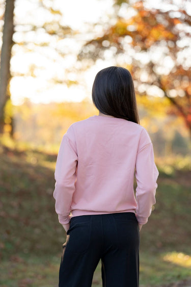 Plush Crew Neck Sweatshirt | Blush