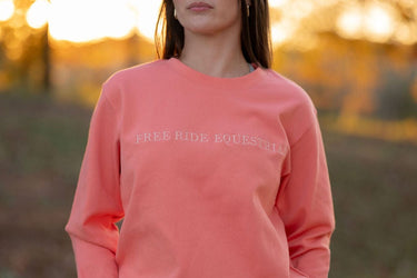 Crew Neck Sweatshirt | Coral
