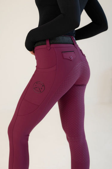 Lux Zip Breeches | Raspberry