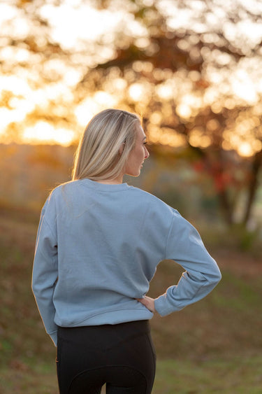 Plush Crew Neck Sweatshirt | Stone Blue