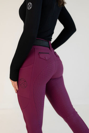 Lux Hybrid Breeches (Pull-On) | Full Seat | Raspberry