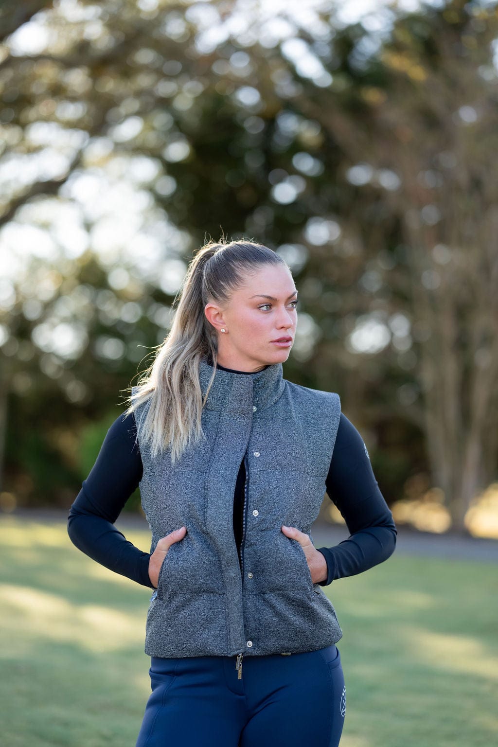 Tweed Puffer Vest by Ashlee Bond (S & L available)