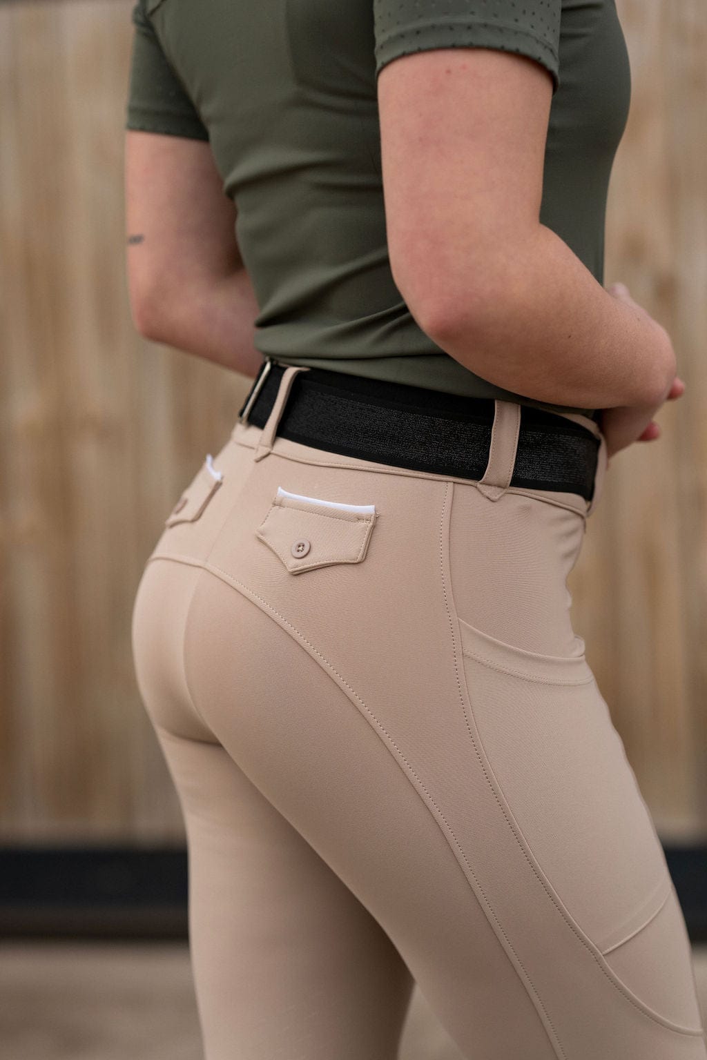 Beige Lux | Full Seat or Knee Patch Breech (Zip-Up)