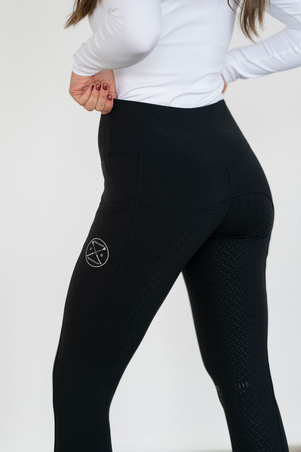 Black Midweight Winter Leggings | Full Seat or Knee Patch