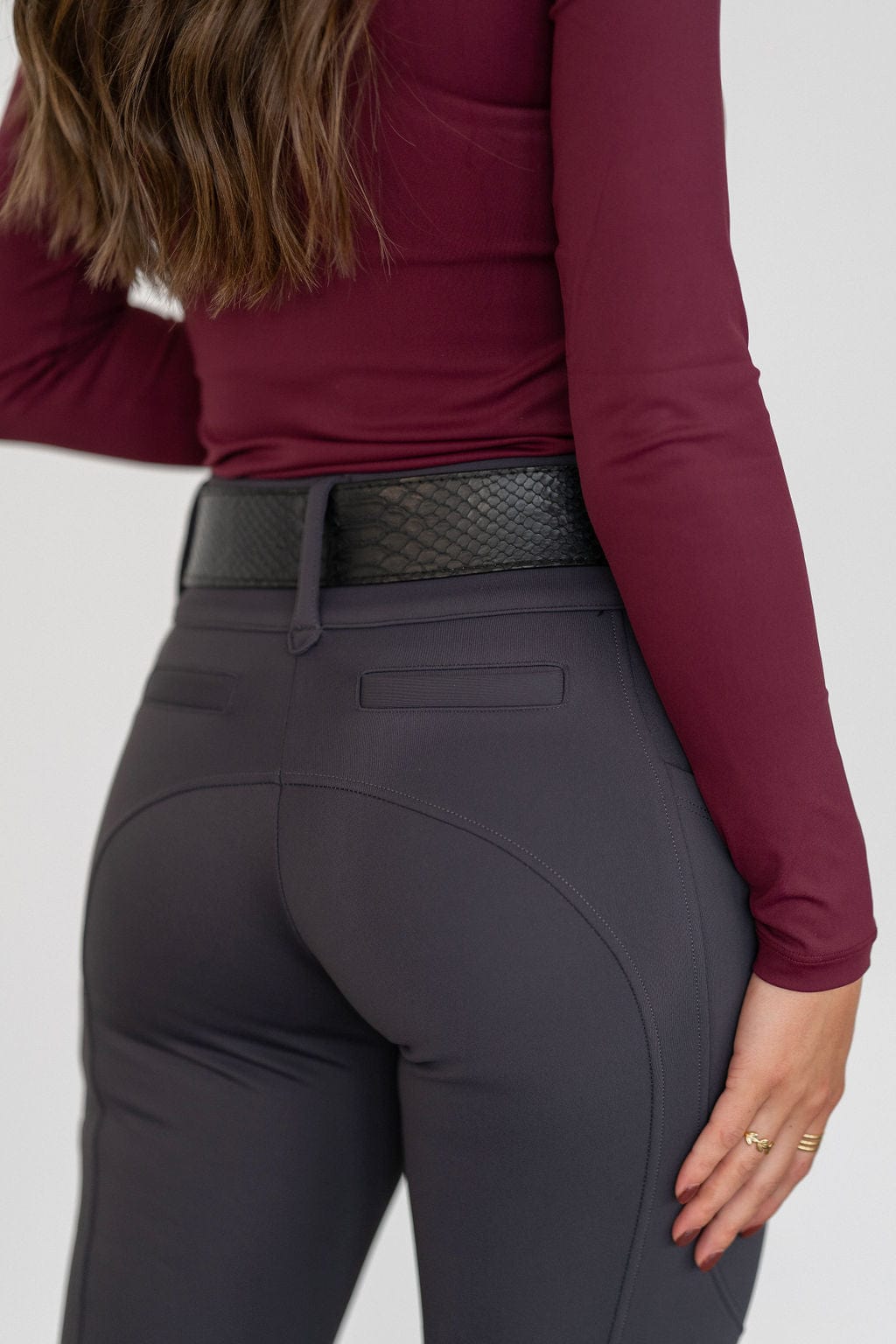 Charcoal Heavyweight Winter Breeches | Full Seat or Knee Patch (Zip-Up)