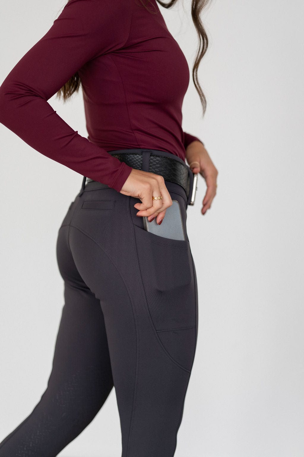 Charcoal Heavyweight Winter Breeches | Full Seat or Knee Patch (Zip-Up)