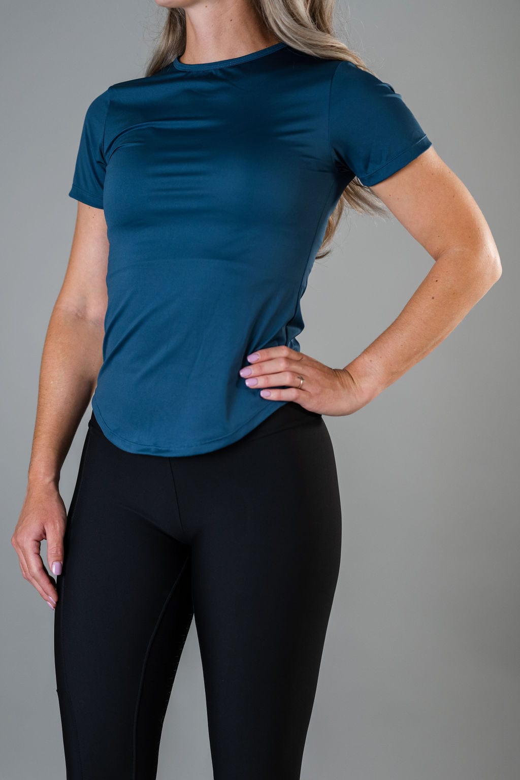 Emerald Blue Relaxed Athletic Top Short sleeve