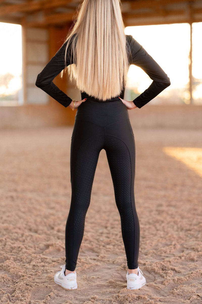 Carnival Women's Full-Length Seamless Microfiber Legging, Black, Small/Medium  at  Women's Clothing store