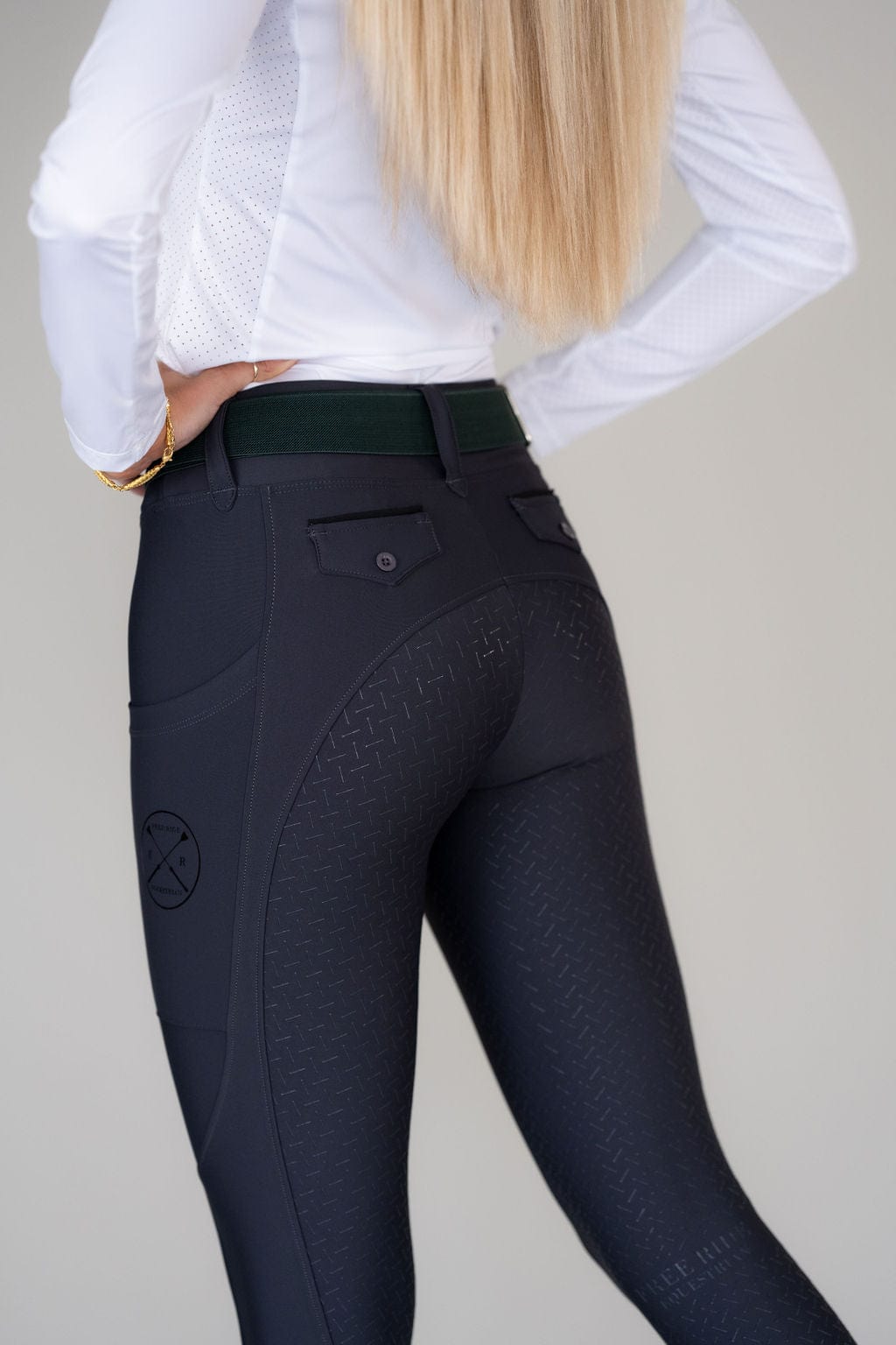 Charcoal Lux Full Seat Hybrid Breech (pull-on)