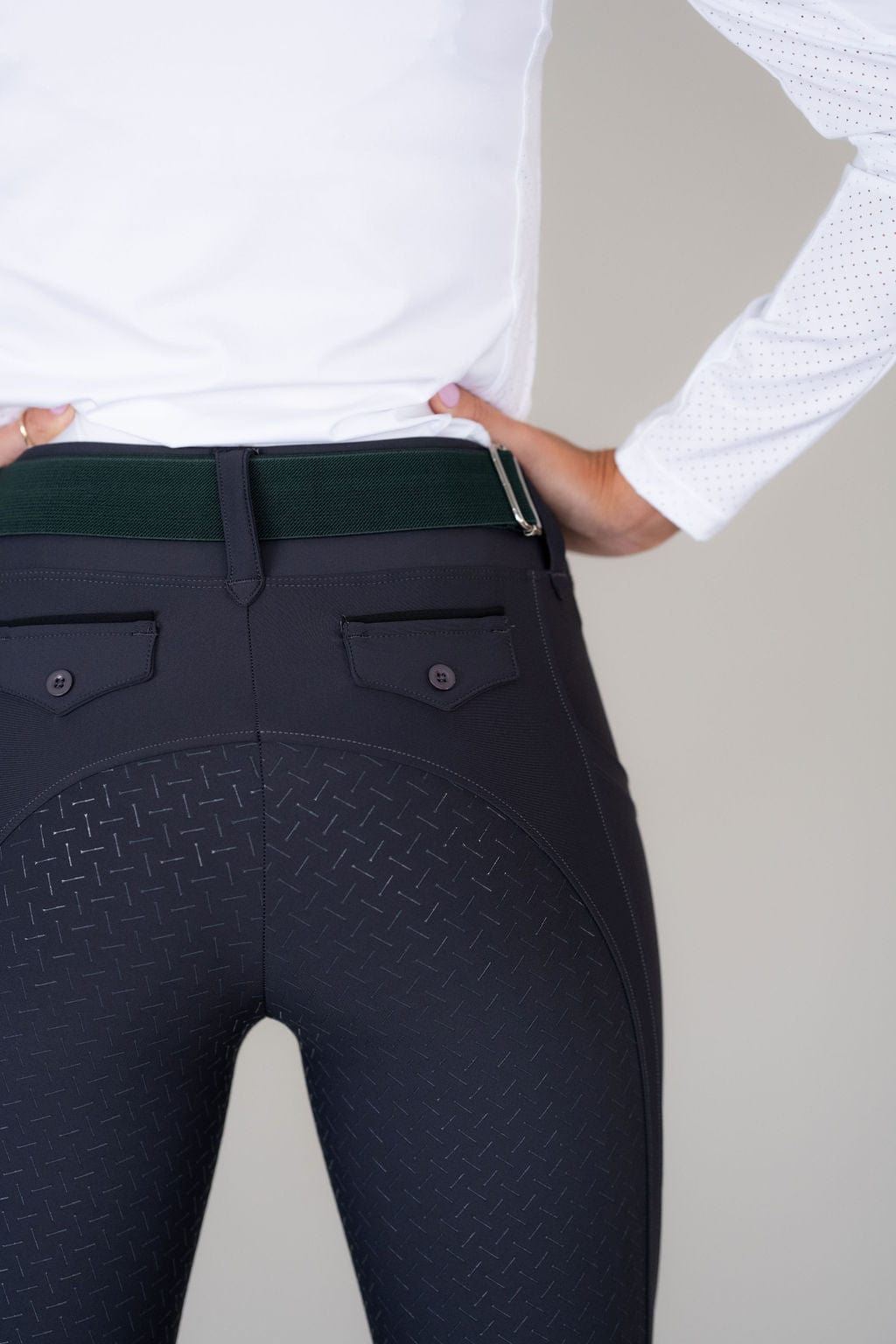 Charcoal Lux Full Seat Hybrid Breech (pull-on)